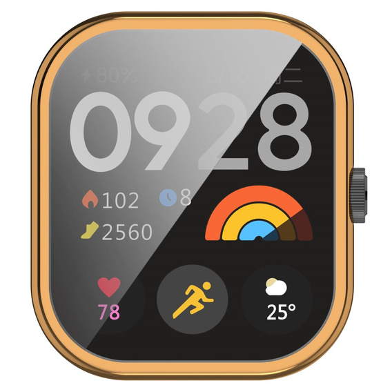 2w1 Etui z Osłoną na ekran do Xiaomi Redmi Watch 4, Różowe rose gold