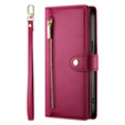 Etui z klapką do Xiaomi Poco X7 Pro 5G, Wallet Zipper Pocket, czerwone