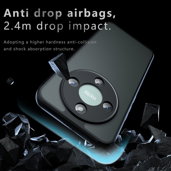 Etui do Honor Magic 8 Lite, Fusion Hybrid, matowe czarne