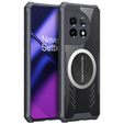 Etui do OnePlus 11 5G, z blaszką magnetyczną, Przezroczyste / Czarne