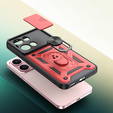 Etui pancerne do Oppo Reno 13 Pro, CamShield Slide, czerwone