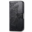 Etui z klapką do Samsung Galaxy M15 5G, Butterfly, czarne