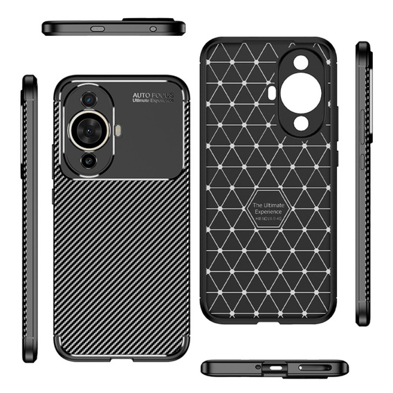 Etui do Huawei Nova 11, Carbon Gel, czarne