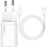 Baseus Super Si QUICK CHARGER PD20W Ładowarka + Kabel Lightning - White