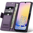 Etui do Samsung Galaxy A25 5G, ERBORD Glossy Litchi, portfel z klapką, fioletowe