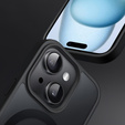 Etui do iPhone 15, do MagSafe, ERBORD Matt Case, czarny + Szkło na ekran