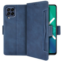 Etui z klapką do Samsung Galaxy M53 5G, Card Slot, niebieskie