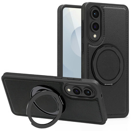 Etui  do Samsung Galaxy S25 Edge, magnetyczne z obrotowym pierścieniem – czarne