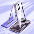 Etui do iPhone 14 Pro, Magnetic Dual Glass, fioletowe