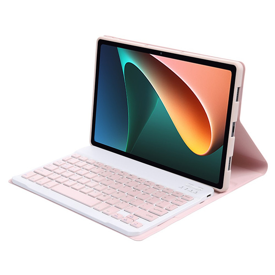 Etui z klawiaturą do Xiaomi Pad 5/5 Pro, różowe rose gold