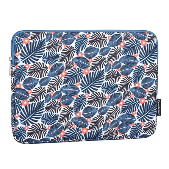 Etui na Laptopa 13" z Motywem Liści – Lekka i Stylowa Ochrona - Niebieskie