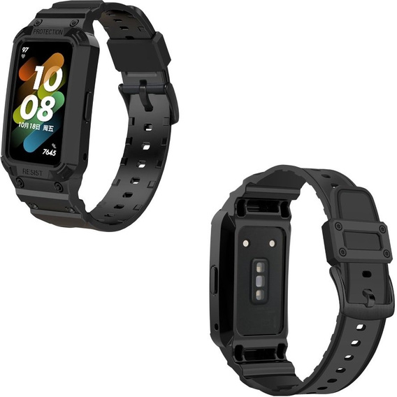 Pasek z Etui do Huawei Band 6 / Huawei Band 7, Czarny