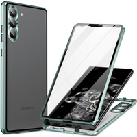 Etui do Samsung Galaxy S23, Magnetic Dual Glass, zielone