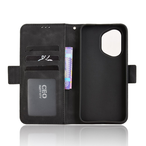 Etui z klapką do Honor 400 5G, Card Slot, czarne