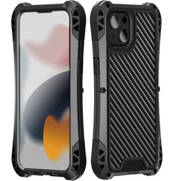 Etui do iPhone 13, R-JUST AMIRA, pancerne, czarne