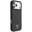 Etui GUESS do iPhone 17 Pro Max, 4G Strap Triangle Logo MagSafe, czarne