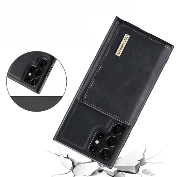 Etui do Samsung Galaxy S23 Ultra, DG.MING 2in1, czarne