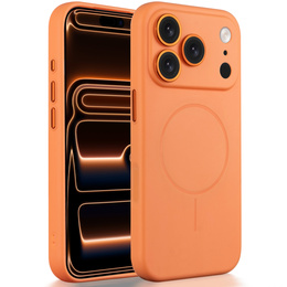 Etui do iPhone 17 Pro, do MagSafe, ze szkłem na aparat – pomarańczowe