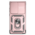 Etui pancerne do Samsung Galaxy S24 Ultra, CamShield Slide, różowe rose gold
