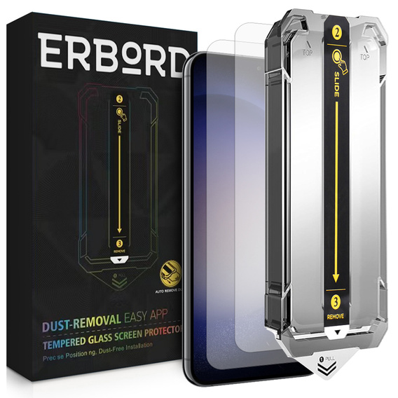 2x Szkło Hartowane do Samsung Galaxy S23, ERBORD Easy App 9H Screen Protector