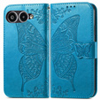 Etui z klapką do T Phone 3 5G, Butterfly, niebieskie