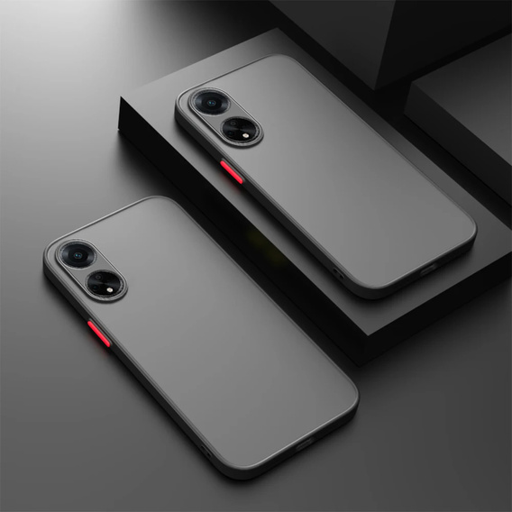 Etui do Oppo A18 4G / A38 4G, Fusion Hybrid, z ochroną aparatu, matowe / czarne