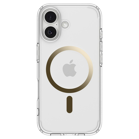 Etui Spigen do iPhone 17, Ultra Hybrid MagSafe, Clear/Gold