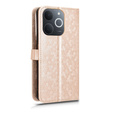 Etui z klapką do Realme Note 70T 4G, Wallet Rhombus, złote