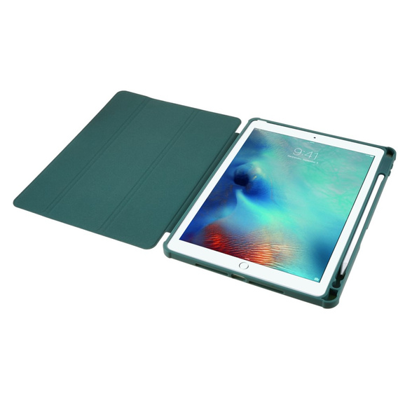 Etui do iPad 10.2" 2021/2020/2019 (9/8/7 gen.), Smartcase Hybrid, z miejscem na rysik, ciemnozielone