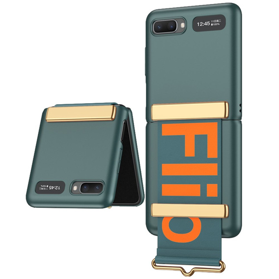 Etui GKK Letter Printed do Samsung Galaxy Z Flip, Green