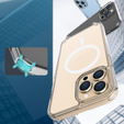 Etui ze smyczą do iPhone 16 Pro, ERBORD MagSafe, przezroczyste + Szkło na ekran