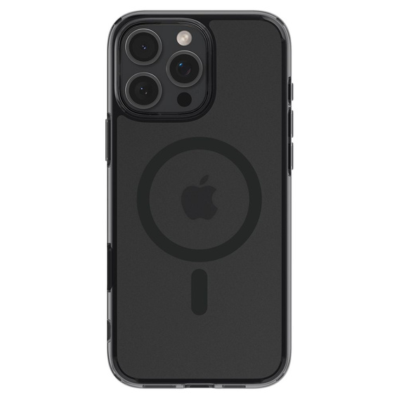 Etui z MagSafe Spigen do iPhone 16 Pro Max, Ultra Hybrid "T", matowe przezroczyste / czarne + Szkło Hartowane 9H