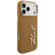 Etui Karl Lagerfeld do iPhone 17 Pro Max, Karl Script Logo, brązowe