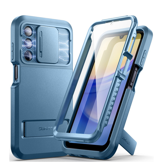 Etui do Samsung Galaxy A15 5G, Suritch Basic, niebieskie