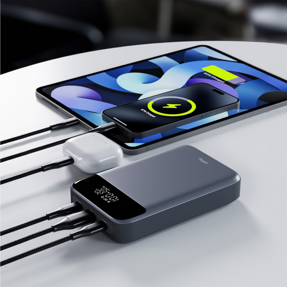 Allity Power Bank do laptopa APB-200 PD QC 130W 19200mAh - szary