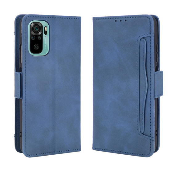 Etui z klapką do Xiaomi Redmi Note 10/10S, Card Slot, niebieskie