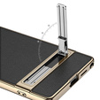 Etui do Samsung Galaxy S25 Ultra, Electro Frame Leather, z podstawką, czarne