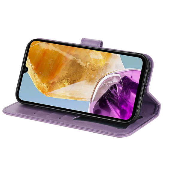 Etui z klapką do Samsung Galaxy M15 5G, Mandala, fioletowe