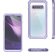 Etui do Samsung Galaxy S10 Plus, Dexnor Full Body Rugged, przezroczyste / fioletowe