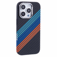 Etui do iPhone 16 Pro Max, Carbon Fiber MagSafe, granatowe