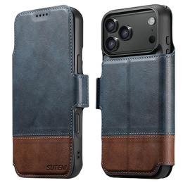 Etui z klapką 2w1 SUTENI do iPhone 17 Pro Max, do MagSafe, niebieskie