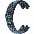 Pasek Nylonowy do Huawei Band 8 / Huawei Band 9 / Huawei Band 10, zielone akcenty
