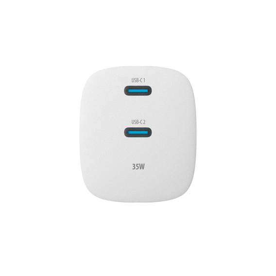 Forever Ładowarka Sieciowa 35W GaN 2x USB-C, biała