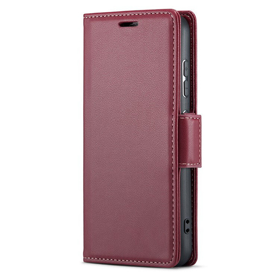 Etui do Motorola Edge 60 / 60 Fusion, ERBORD Glossy Litchi, portfel z klapką, czerwone