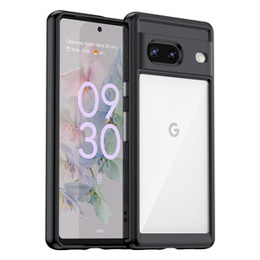 Etui do Google Pixel 7 5G, Fusion Hybrid, z ochroną aparatu, przezroczyste / czarne