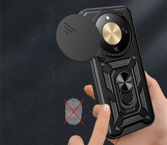 Etui pancerne do Honor Magic 8 Lite, CamShield Slide, czarne