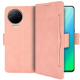 Etui z klapką do Infinix Note 12 2023, Card Slot, różowe