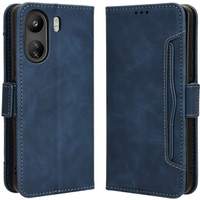 Etui z klapką do Xiaomi Redmi 13C / Poco C65, Card Slot, niebieskie