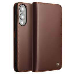 Skórzane etui portfelowe z funkcją podstawki do Samsung Galaxy S25 Edge – elegancja i funkcjonalność - brązowe