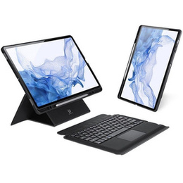 Etui z klawiaturą do Samsung Galaxy Tab S8 Plus, S7+, S7 FE, Dux Ducis DK series, czarne